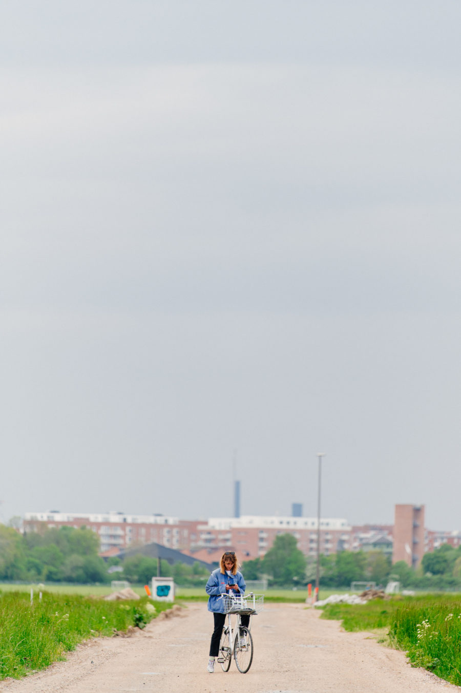 Danish girl Agnes Buch on Bike